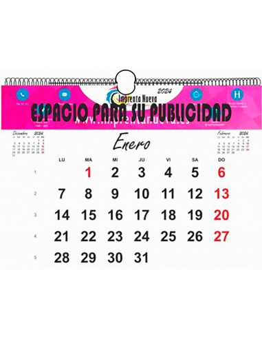 Calendario de faldilla