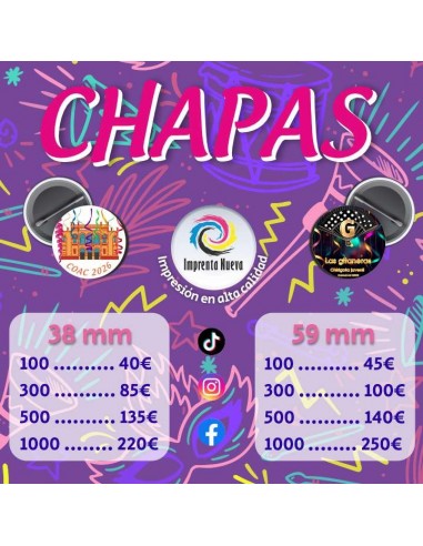 CHAPAS PERSONALIZADAS